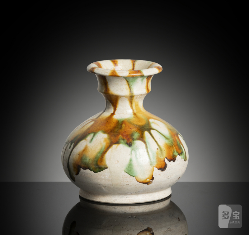 A 'Sancai'- glazed earthenware vase - 图3